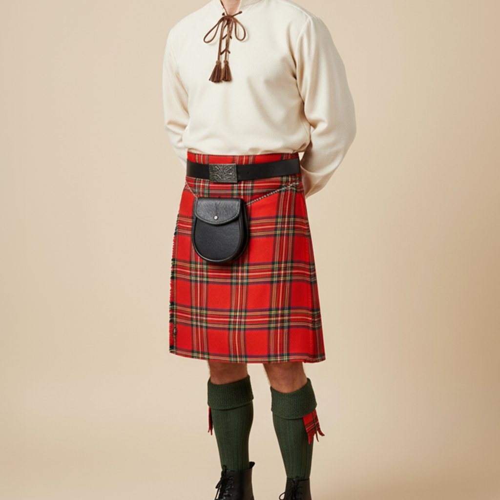 Authentic Red Scottish Tartan Kilt Irish Plaid Outlander Festival Men Kilts New